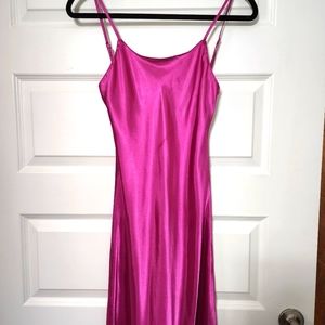 Fushia Pink Slip Dress. Size XS